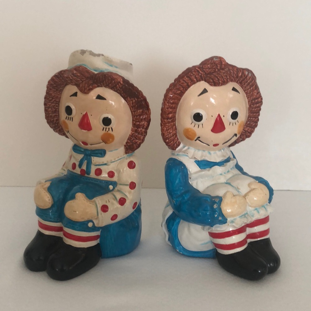 Vintage Chalkware Raggedy Ann and Andy Bookends - Picture 16 of 16
